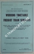 Working Timetable of Freight trains - Section CT - Rugby & Leamington Spa (via Coventry) to Birmingham, Bescot & Stafford; Droitwich to Galton; Rugeley & Wichnor Jn. - 13 May 1985 to 11 May 1986 by British Railways London Midland Region